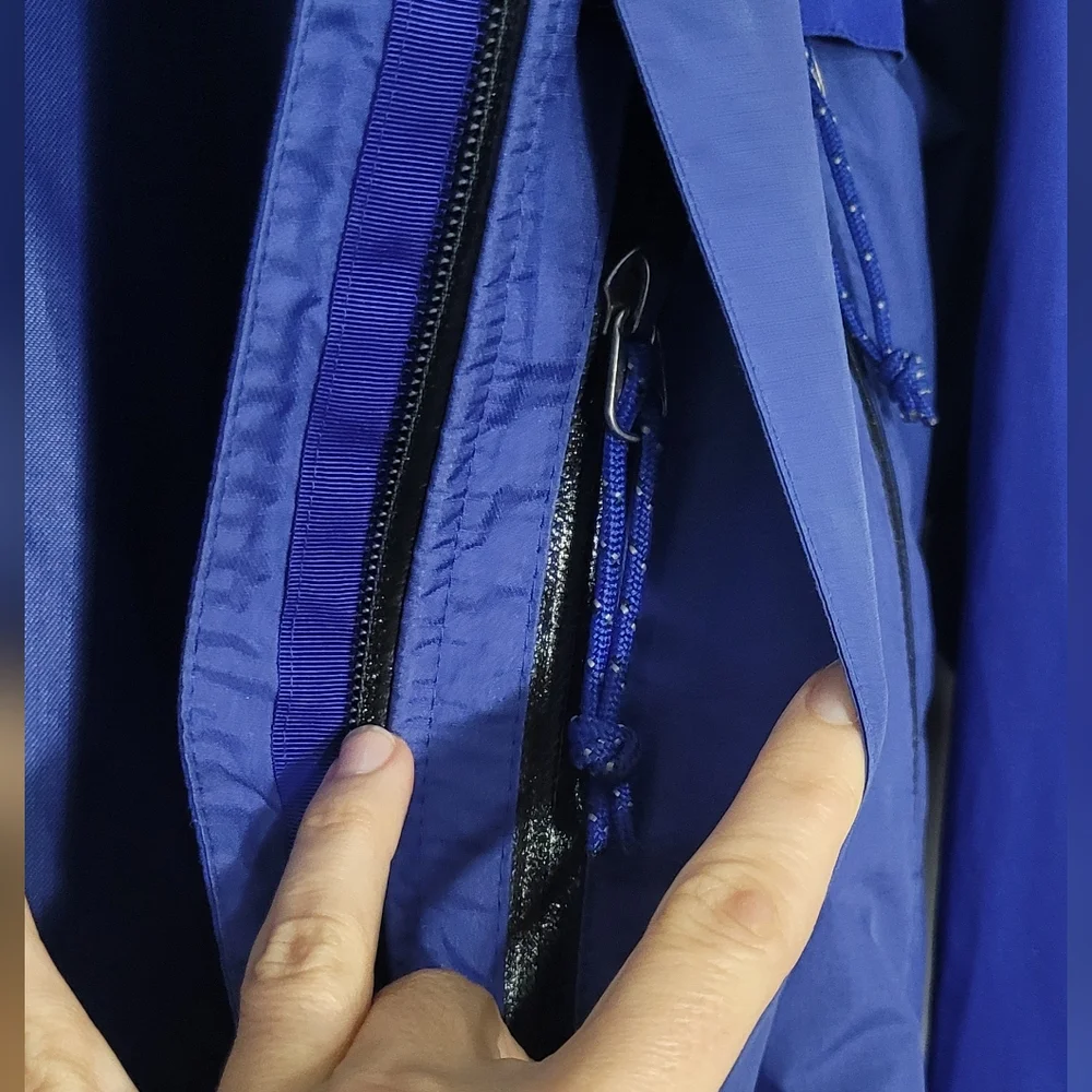 Patagonia Essen Shell Blue Jacket Full Zip Waterproof Outdoor Hoodie Medium - Picture 10 of 16